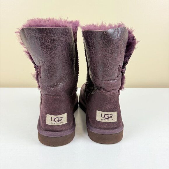UGG Bailey Button Krinkle Boots S/N 1872 Purple - Picture 4 of 11